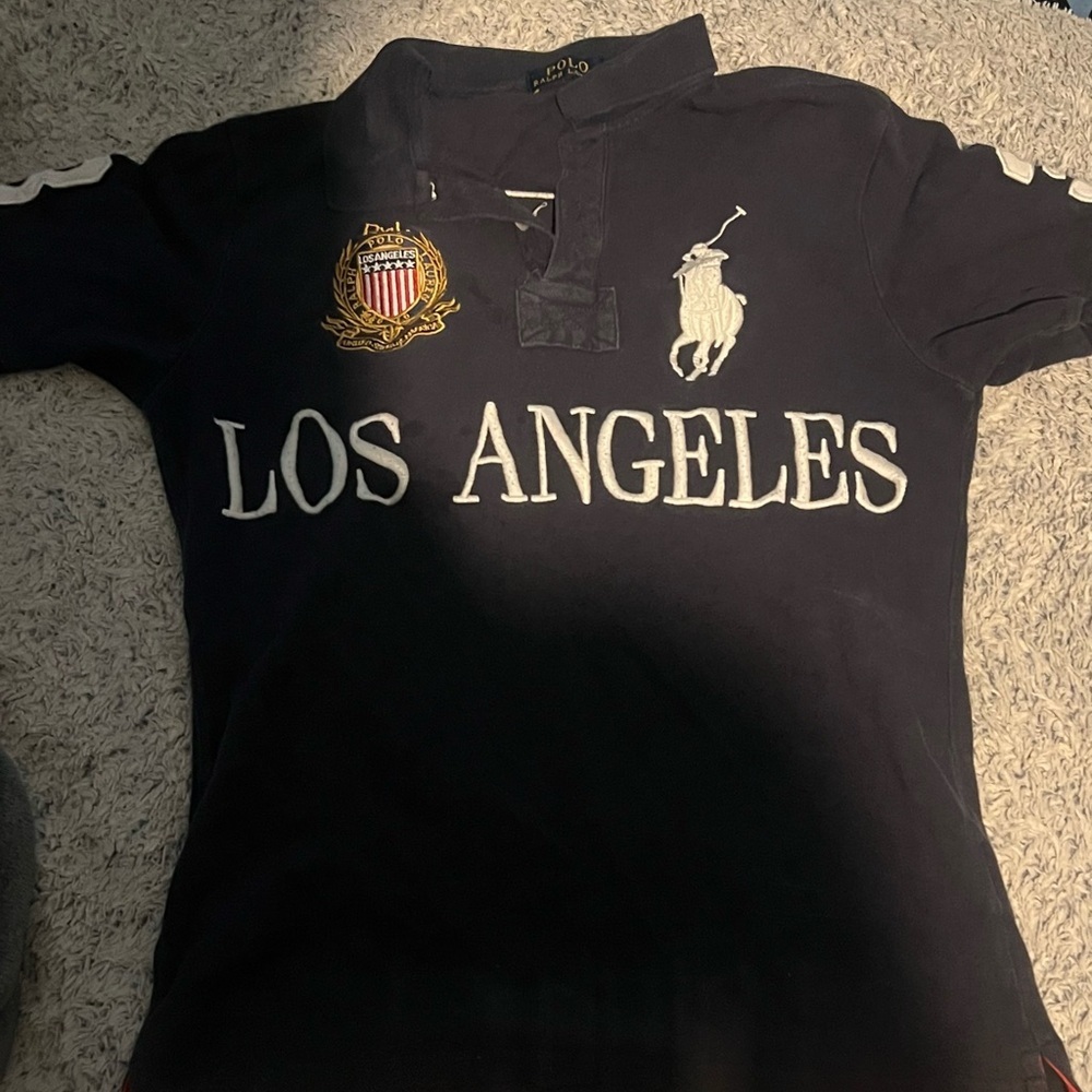 Polo by Ralph Lauren Black Polo Shirt with Embroidery